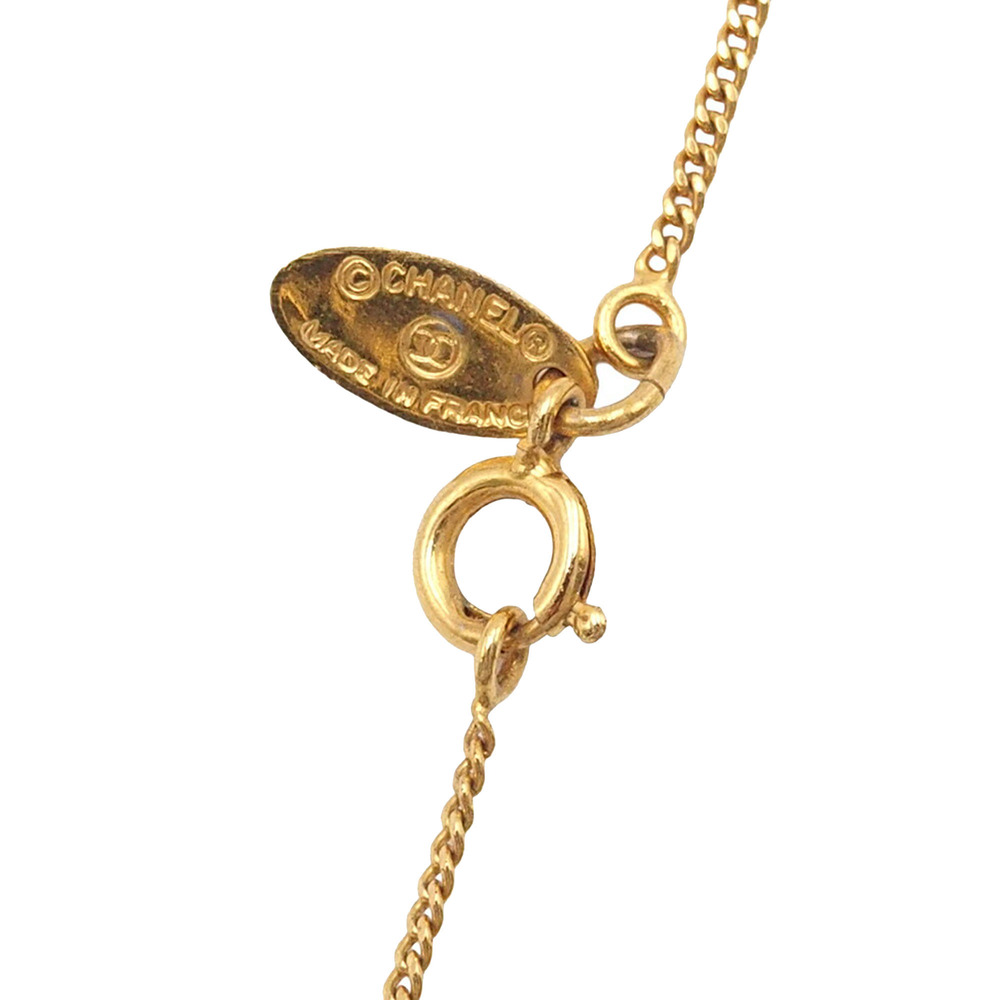 Pre-Loved Chanel CC Gold Plated Strass Pendant Necklace - Picture 7 of 10